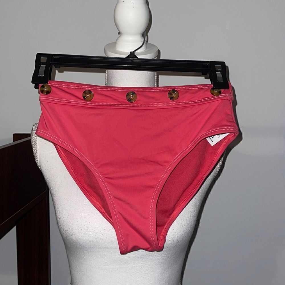Woman’s pink bikini bottom, high wasted